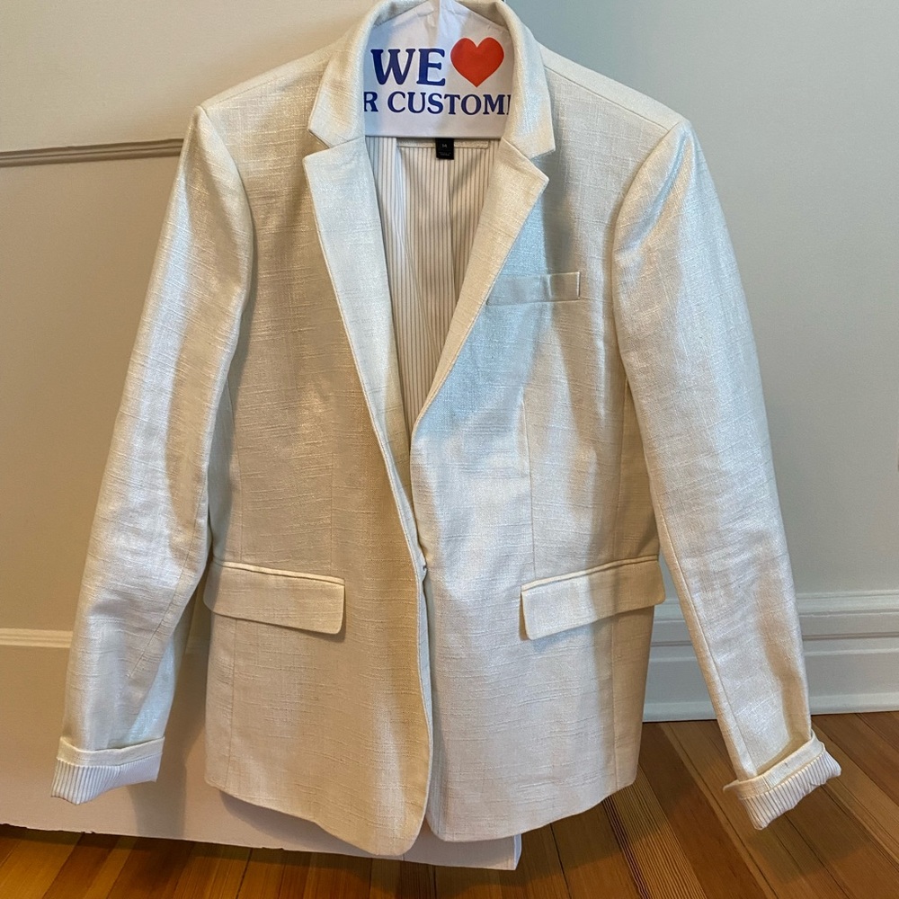 White Linen Blazer